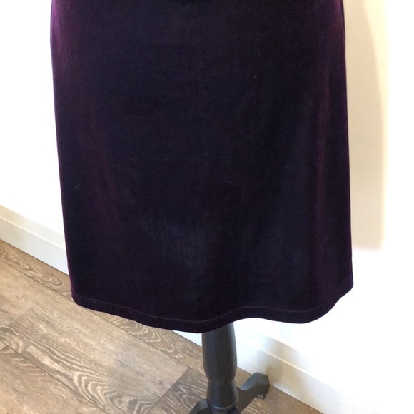 la vie en rose velvet dress burgundy purple mini with faux diamond strap  SZ S - Picture 4 of 9